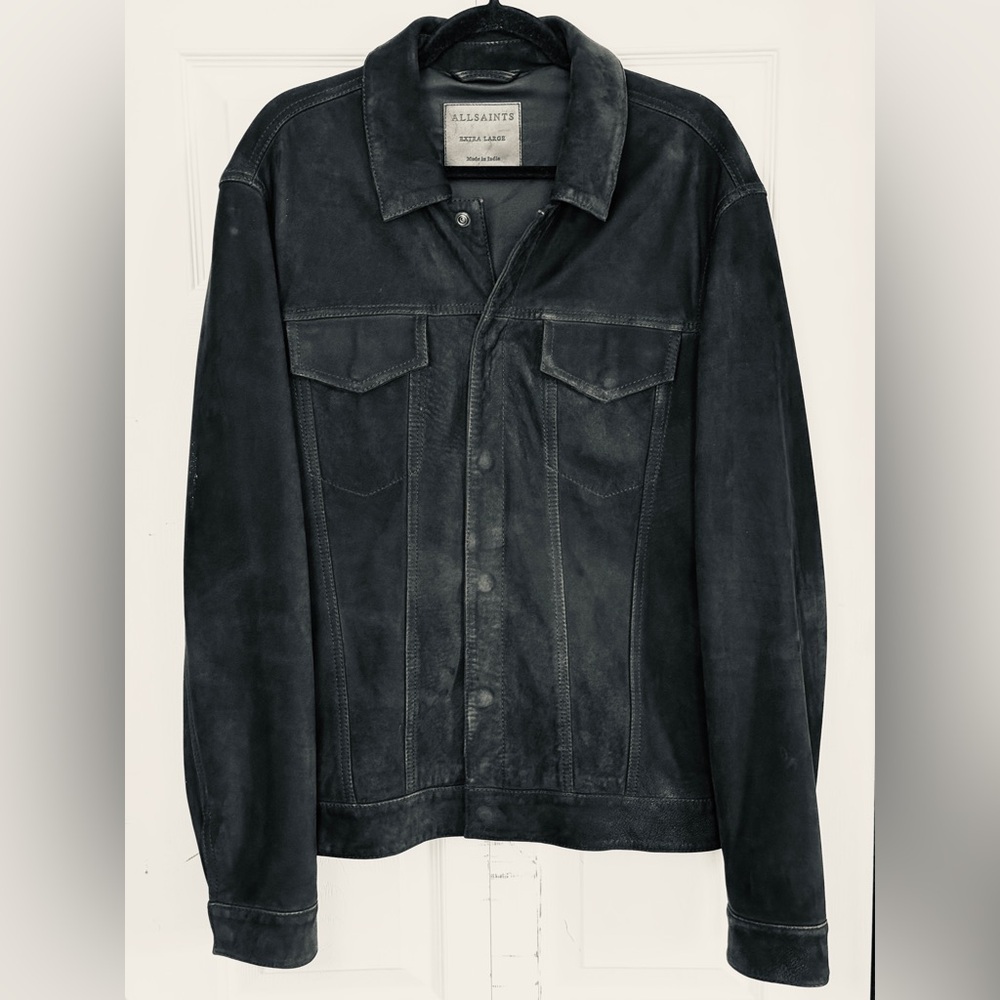 Allsaints Hazel Leather Jacket - Size XL